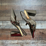 Steve Madden Black Patent Leather Slingback Heels- Size 7.5