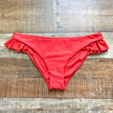 Pick Pink Red Triangle Ruffle Bikini Bottoms NWT- Size M (we have matching top)