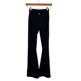Strut This Black Wide Leg Split Hem Leggings- Size S (Inseam 31”)