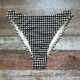 ELE SWIMS Black and White Check Bikini Bottoms- Size S (see notes)