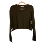 Abercrombie & Fitch Chocolate Ribbed Crop Lounge Top-Size XL (we have matching pants, sold out online)