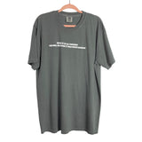 Comort Colors Grey Graphic Front and Back Tee- Size L