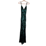 Windsor Teal/Black Sequin Gown NWT - Size M