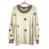 Collection By Cezele Cream Star Print Sweater NWT- Size M