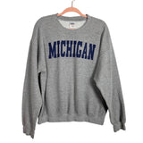 Gildan Grey Michigan Crewneck Sweatshirt - Size L