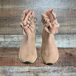 INC Girl's Blush Ruffle Booties- Size 2 (see notes)