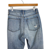 Just USA Light Wash Distressed Jeans- Size 4 (Inseam 25.5” when cuffed, not stitched)