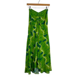 Altuzarra Green Tie Dye Ruched Skirt - Size 36 (We Have Matching Top)