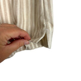 Abercrombie & Fitch Tan and Cream Striped Linen Shorts NWT- Size S (we have matching top)