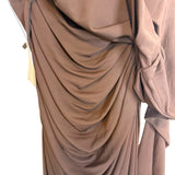 NBD Chocolate Cinched One Shoulder Side Cutout Back Slit Dress NWT- Size L (sold out online)