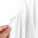 Maeve by Anthropologie White Textured Ruffle Neckline Tank- Size L (see notes)