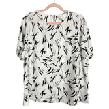 A New Day White/Black Patterned Top- Size XL