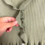 Lovers And Friends Matcha Green Carissa Ruffle Sweater Top - Size S