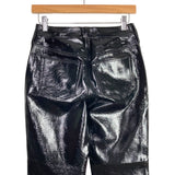 J. Crew Collection Black Faux Patent Leather Demi Boot Pants- Size 24 (sold out online, Inseam 29”)