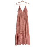 Simplee Pink Eyelet Smocked Back Dress- Size XL