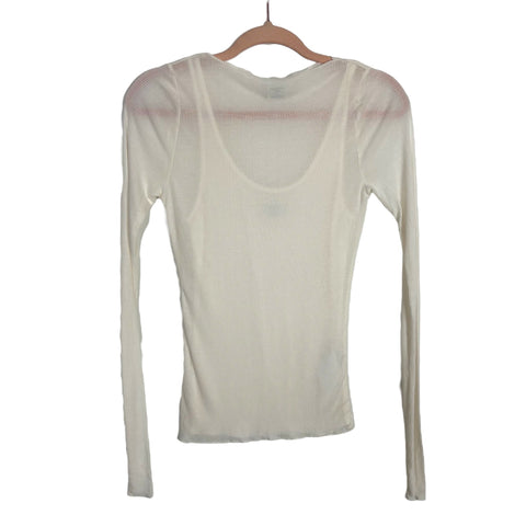 Abercrombie & Fitch Off White Top - Size S