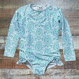 Minnow Green Printed One Piece- Size 3/4T