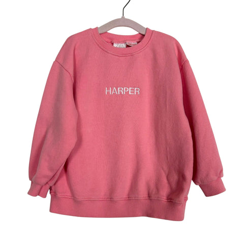 Zara Pink Harper Crewneck Top - Size 2-3 Years