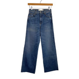 Reformation Distressed Raw Hem Stretch Flood Jeans- Size 25 (Inseam 27”)