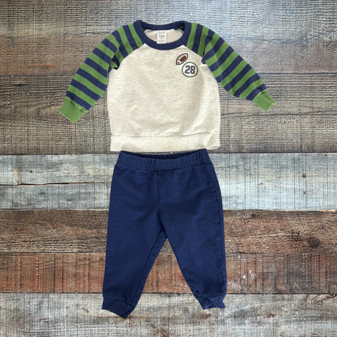 Carter's Two Piece Football Sweatpants Set- Size 12M