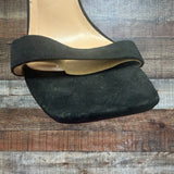 A New Day Black Suede Heel Sandals- Size 7 (see notes)
