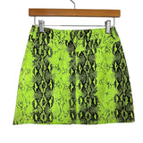 Sans Souci Lime Green Animal Print Skirt - Size S
