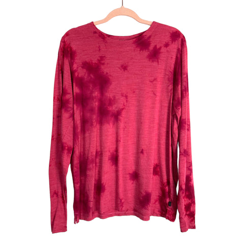 Lululemon Red Tie-Dye Long Sleeve Top- Size ~XL (see notes)