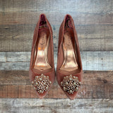 Ted Baker London Pink Velvet Pearl Stiletto Heels- Size 39 (see notes)