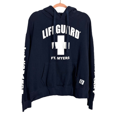 Lifeguard Navy Blue Lifeguard Hooded Sweatshirt - Size Youth XL