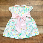 Beaufort Bonnet Company Pink/Yellow/Blue Tulips with Back Bow Dress- Size 3T (see notes)