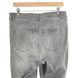 Spanx Gray Distressed Frayed Hem Jeans- Size XL (Inseam 27”)