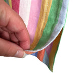 J Crew Colorful Striped Pleated V-Neck Linen Dress- Size XL (see notes)