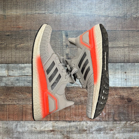Adidas Grey/Coral Ultraboost Sneakers - Size 7.5