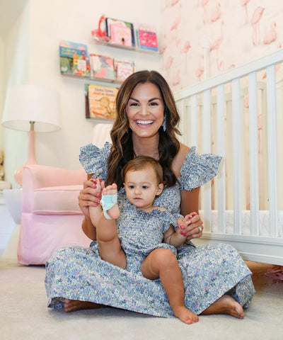 Poppy Kids Floral Smocked Bodice Dress- Size S