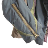 BCBGMAXAZRIA Runway Navy/Purple/Olive Puffer Jacket- Size XS