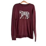 Living Fully by Mallory Ervin Merry Christmas Tiger Sweatshirt- Size ~M (see notes, no size, fits like a medium)