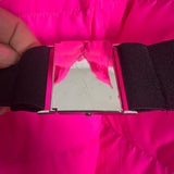 Hilary Macmillan Highlighter Pink Puffy Belted Jacket NWT - Size 1X (Sold Out Online, See Notes)