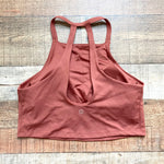 Gilly Hicks Brown Strappy Go Recharge Moisture Wicking High Neck Padded Sportlette NWT- Size XL