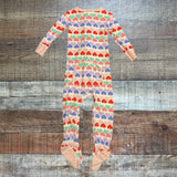 The Beaufort Bonnet Company Multi-Color Hearts Zip Up Footie Outfit- Size 18-24M