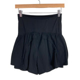 Maacie Black with Inner Shorts Maternity Yoga Shorts- Size S