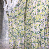 No. 6 Store Pink/Greens Printed Silk Blend V-Neck Wrap Dress- Size 0