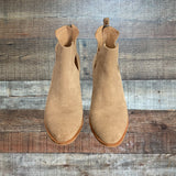 ABLE Suede Leather Side Cutout Booties- Size 9.5 (see notes)