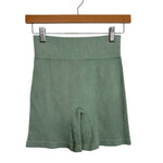 AS Revival Green Ribbed Seamless Biker Shorts - Size O/S