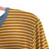 Gaze Gold/White Striped Top- Size L (see notes)
