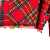 St. John's Bay Red Plaid Cropped Raw Hem Shacket - Size L