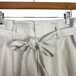 Lucy Paris Cream Paperbag Waist Faux Leather Pants- Size S (see notes, Inseam 27”)
