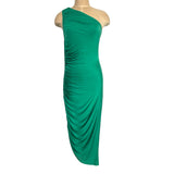 Vestique Green One Shoulder Ruched Dress - Size M (sold out online)