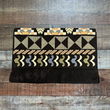 Stella & Dot Black/Multi Embroidery Taj Clutch NWT