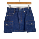 Denim Forum The 90s Mid-Rise Cargo Mini Skirt - Size 24