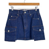 Denim Forum The 90s Mid-Rise Cargo Mini Skirt - Size 24